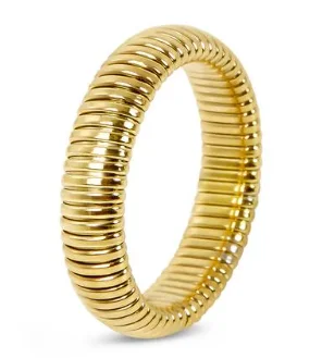 Crystal High End Non Tarnish Fashion Geometric Open Gold Plated Stainless Steel Rings for Women Wedding Ring Jewelry - A108 G