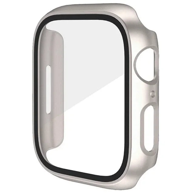 Glass+Cover For Apple Watch case 44mm 40mm 41 42 45 mm 49mm 46mm Screen Protector iWatch series Ultra 10 9 8 7 6 SE 5 Accesso