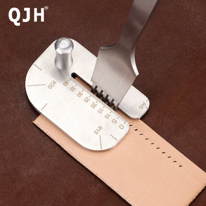 Steel Press Plate Leather Chisel Punching Auxiliary Puller Tool With Edge Chamfer Tool R5 R10 R15 R20, Auxiliary Craft DIY To