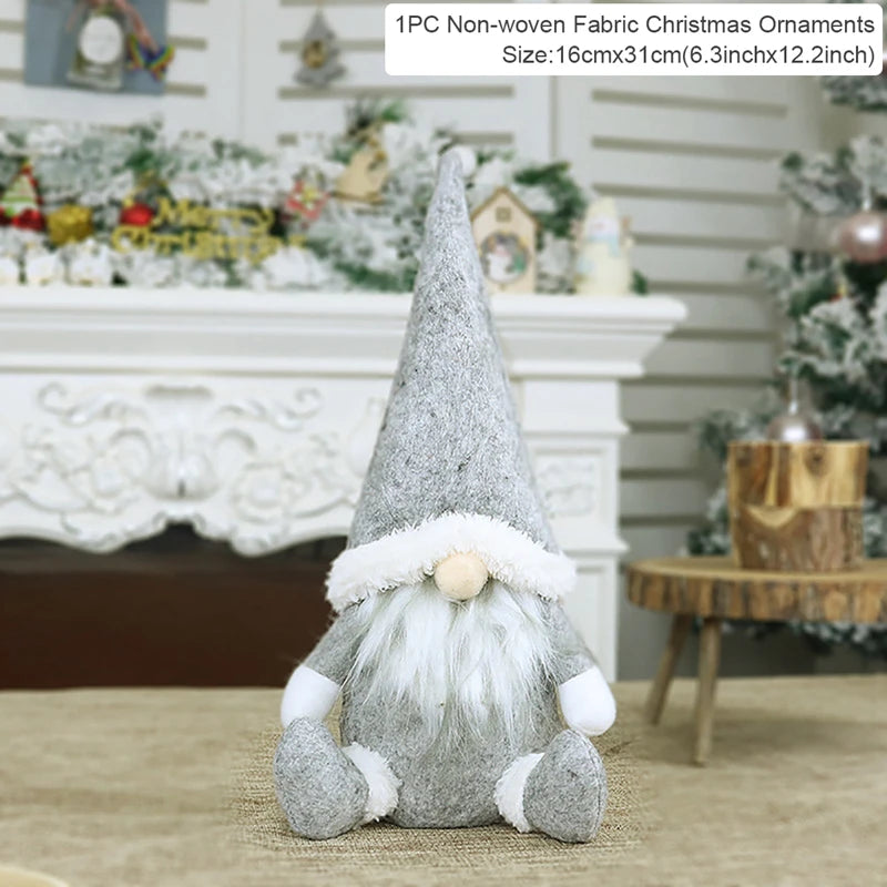 Santa Claus Doll Chirstmas Decorations Home 2025 Decor Table Elk Doll Christmas Ornaments Xmas Navidad Gifts Happy New Year 2
