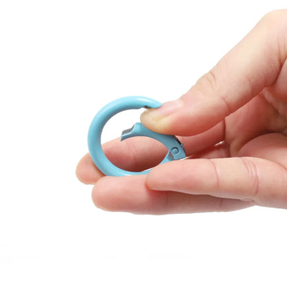 5Pcs/Lot 21 Colors Metal O Ring Spring Clasp Openable Round Carabiner Keychain Clips Hook Dog Chain DIY Jewelry Buckle Connec
