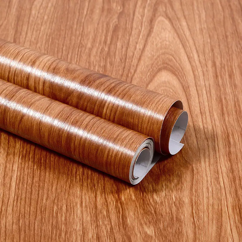 Wood Grain DIY Sticker PVC Self Adhesive Waterproof Wallpapers Renovation Furnitures Wall Stickers Home Decor Sticky Paper De