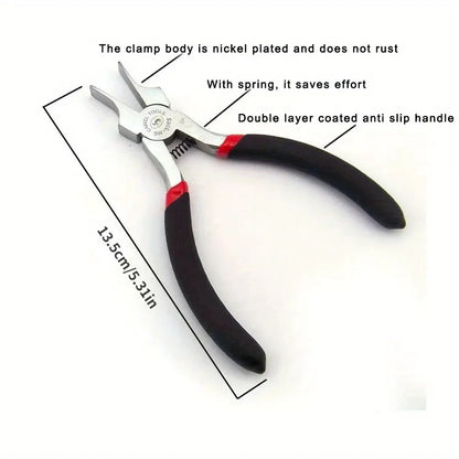 1pc Wide Flat Nose Pliers, Nylon Smooth Nose Pliers, Jewelry Making, Wire Bending, Bead Polishing, Hand Craft Repair Tools