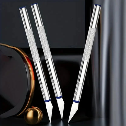 13pcs Metal Carving Knife Pen Art Seal Cutting Manual Combination Paper Cuttings Non-Slip Gadget DIY Precision Repair Tool