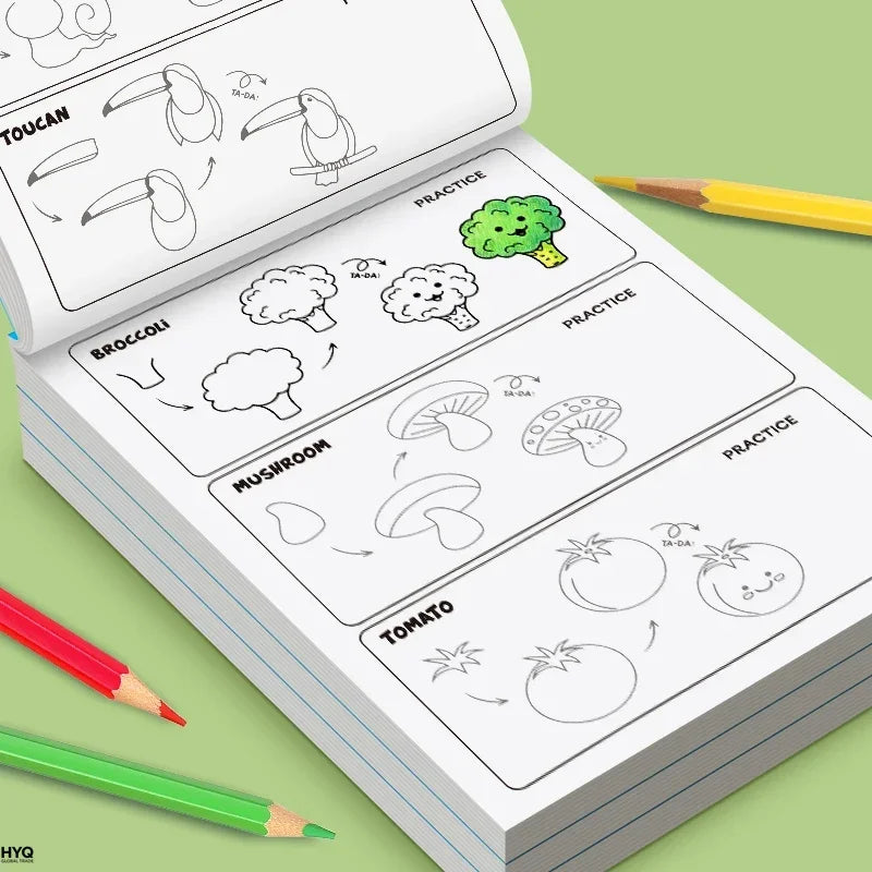 Art Learning Book for Kids - How to Draw Everything with Simple Steps, Boost Creativity & Drawing Skills