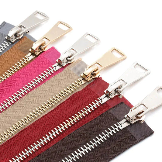 20/30/40/50/60/70/80cm 5# Colorful Open-End Auto Lock Metal Zipper DIY Handcraft For Clothing Pocket Garment Shoes