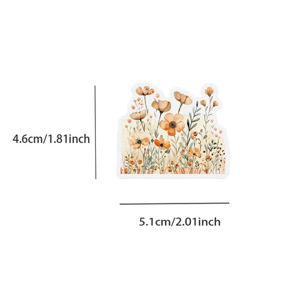 50PCS Watercolor Clip Art Stickers Exquisite Handheld Materials Phone Cases Laptop Suitcases Water Cups Waterproof Stickers