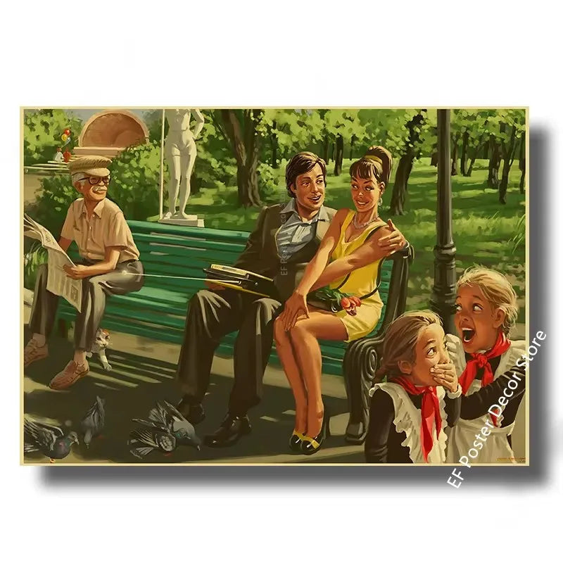 Vintage Stalin USSR CCCP Poster Poster Aesthetic Prints and Posters Wall Art Retro Painting Home Room Cafe Club Dorm Wall Dec
