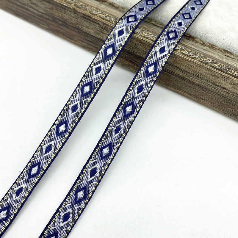 Lace Trim, Vintage Ethnic Lace Tape 2 Yards, 13mm Wide for Sewing, DIY Crafts, Lace Projects, Scrapbooking, Floral Tape - 06