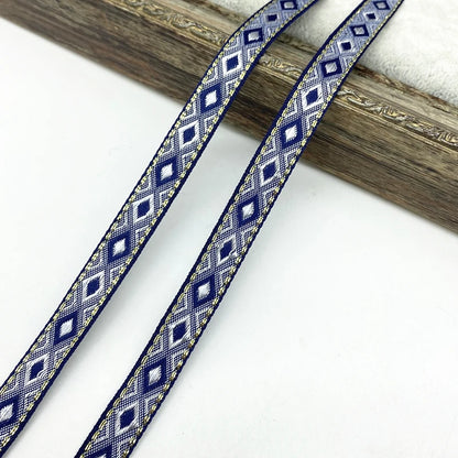 Lace Trim, Vintage Ethnic Lace Tape 2 Yards, 13mm Wide for Sewing, DIY Crafts, Lace Projects, Scrapbooking, Floral Tape - 06