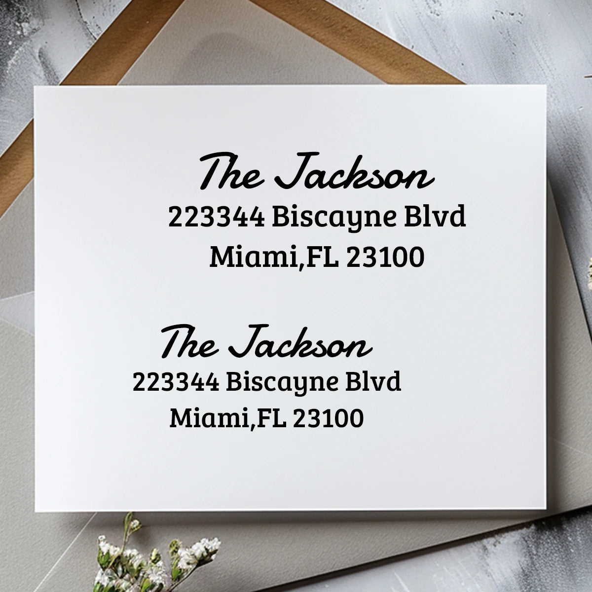 Custom Address Stamp, Return Address Stamps Self Inking Personalized, Customizable Business Stamp, Black Ink Colors, Stamper