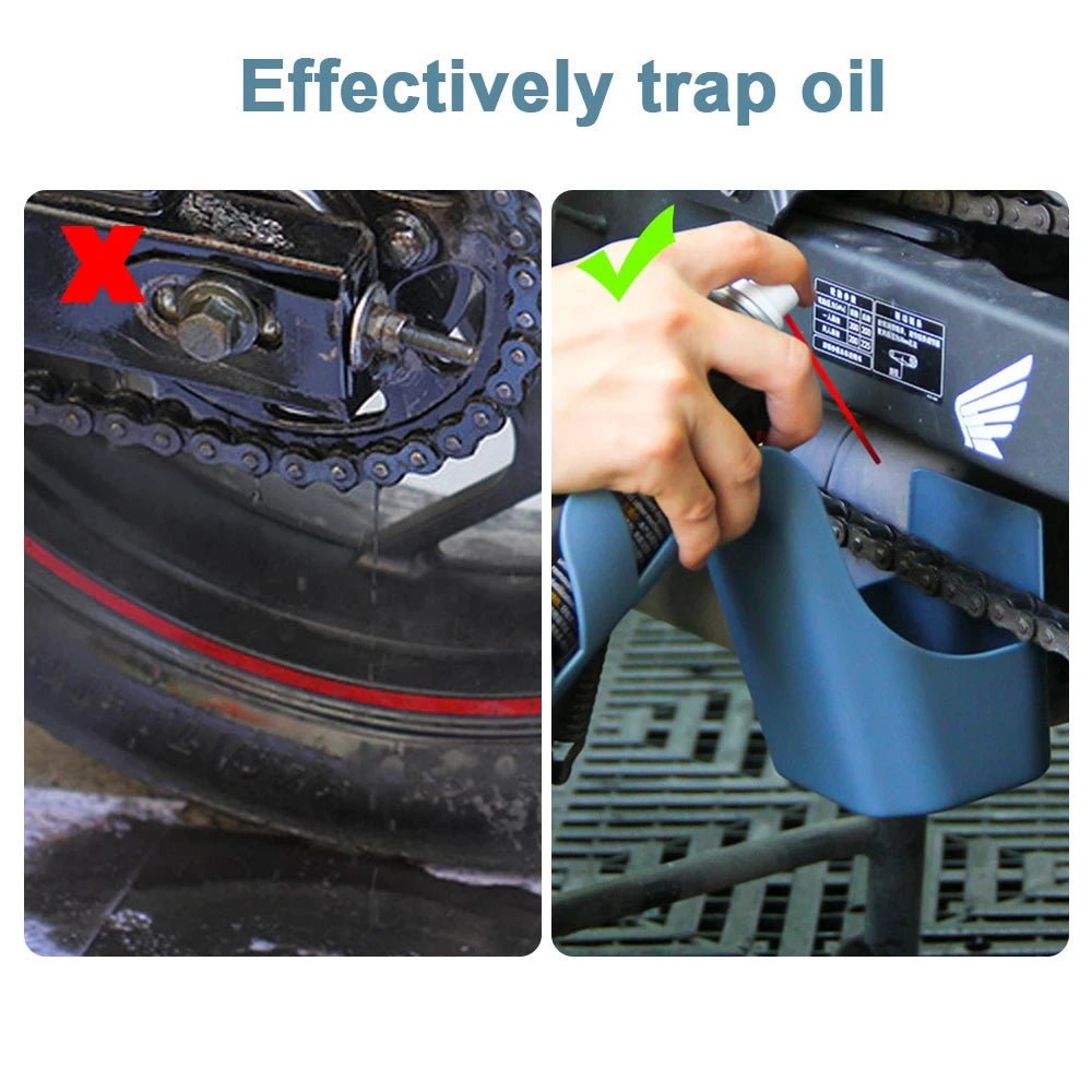 Motorcycle Bike Chain Oil Storage Tool Agent Widely Used Chain Oil Anti-spray Tool Box Chain Cleaning Oil Splash-Proof Tool