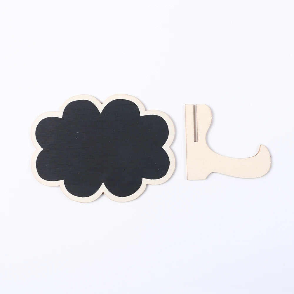 10Pcs Chalkboard Labels With Easel Mini Chalkboard Signs Wooden Chalkboards for Weddings Birthday Message