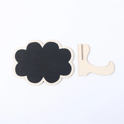 10Pcs Chalkboard Labels With Easel Mini Chalkboard Signs Wooden Chalkboards for Weddings Birthday Message