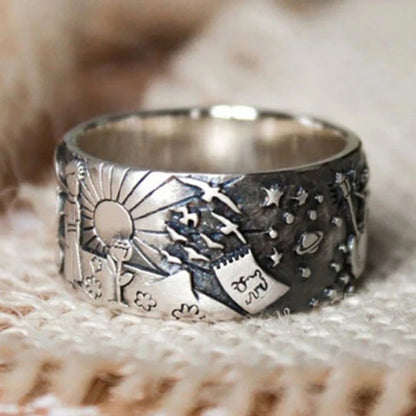 Vintage Ring Men Women Ring for Couples Emo Grunge Jewelry Party Gifts Men's Trendy Minimalist Ring Fairy Tale