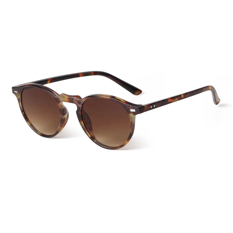 Vintage Fashion Round Sunglasses Women Men 2024 Brand Design Retro Rivet Yellow Blue Lens Square Sun Glasses Male Female Gogg