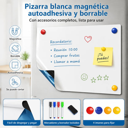 Erasable Magnetic Whiteboard Sticker, Self-adhesive Wall Whiteboard, Suitable for Back-to-school Season, Classroom Office Use
