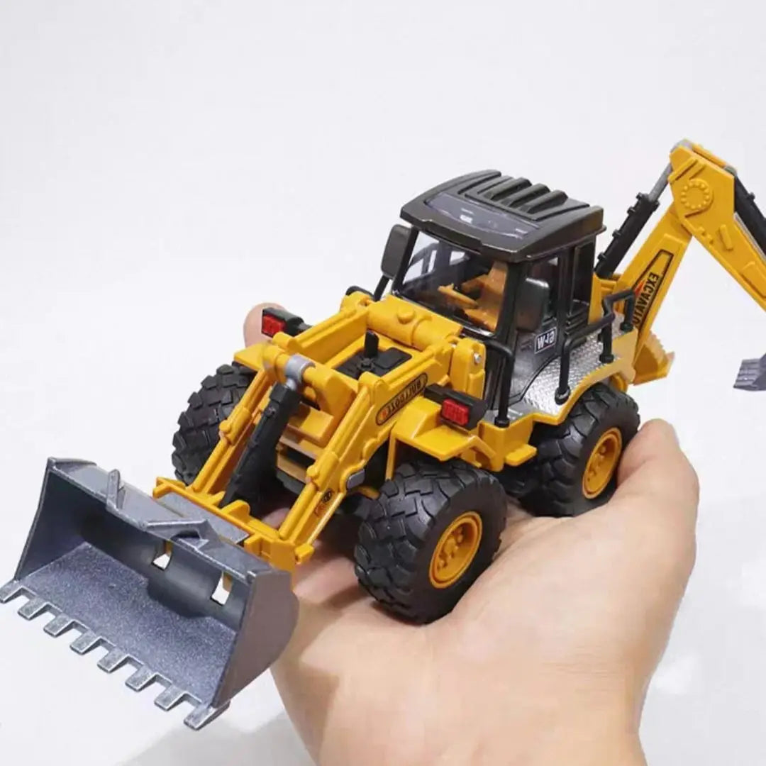 Engineering Diecast Toys for Boys Alloy+Plastic Tractor Excavator Backhoe Crane Bulldozer Kids Truck Children Vehicle Model G