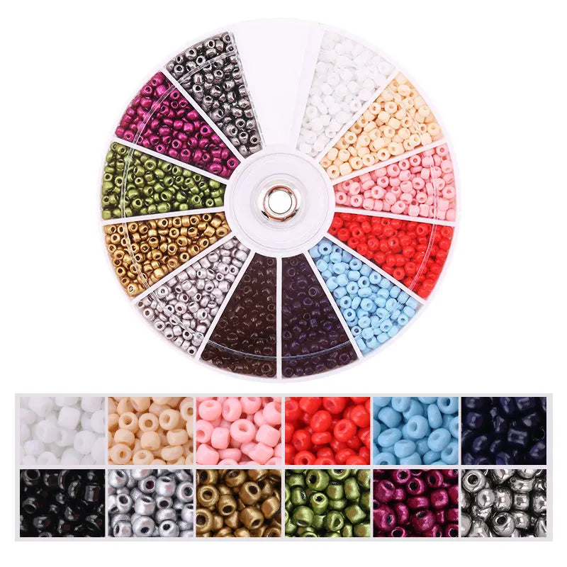 2000pcs/Lot 12Grids Glass Seed Beads Set Charms Jewelry Beads For Bracelet Necklace Earrings Handmade Craft DIY Jewelry Makin