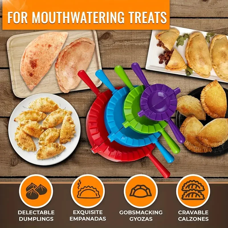 Professional Dumpling Maker Mold-Ergonomic Handle,Durable Plastic,Multi-Color for Dumplings,Cookies,Pastry-Easy Use Kitchen T