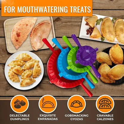 Professional Dumpling Maker Mold-Ergonomic Handle,Durable Plastic,Multi-Color for Dumplings,Cookies,Pastry-Easy Use Kitchen T