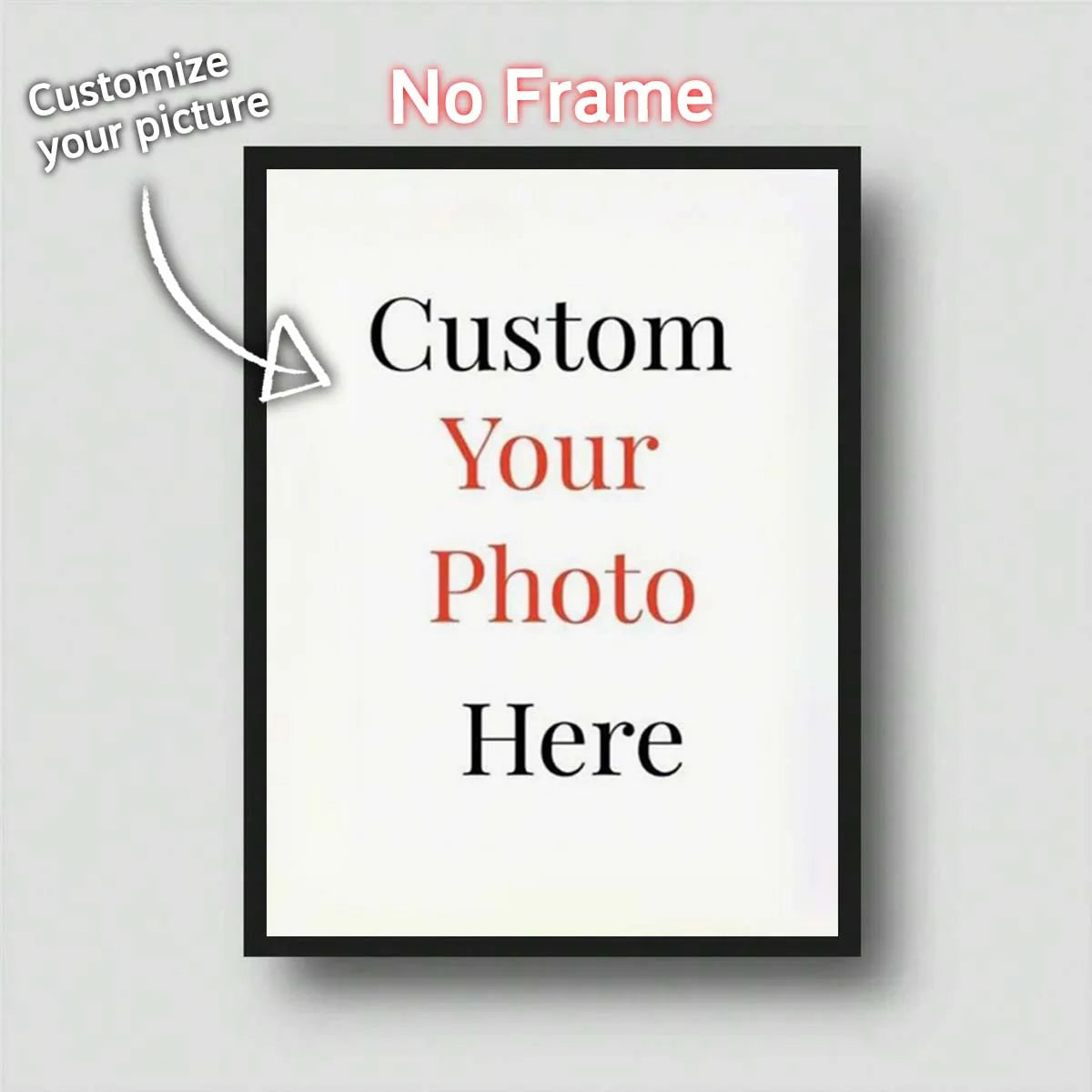 Custom Print Canvas Painting From Your Photos Wedding Birthday Poster Wall Art Decoration Pets Family Landscape Picture Decor