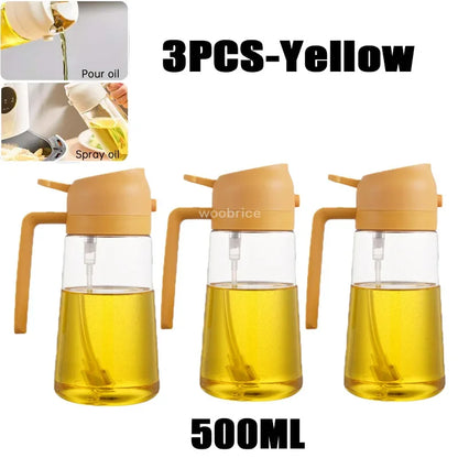 2in1 Kitchen Spray Oil Dispenser Oil Sprayer Polisher Or Only Brush Spray for Air Fryer Salad Grilling Roasting Cooking Kitch