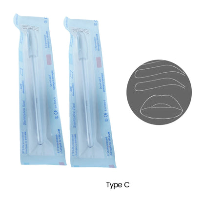 2PCS Eyebrow Marker Pen Microblading Surgical Skin Permanent Make up Supplies White Surgical Scribe Tool Tattoo Accessories P