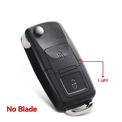 KEYYOU 2 Buttons Remote Flip Folding Car Key Shell for VW For Volkswagen MK4 Bora Golf 4 5 6 Passat Polo Bora Touran