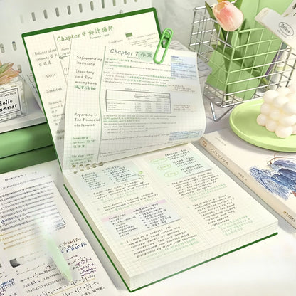Grid Notepad B5 Sketch Book Notebooks Leaf Notebook Diary Flip Stationery Journal Writing Pads Office School Supplies