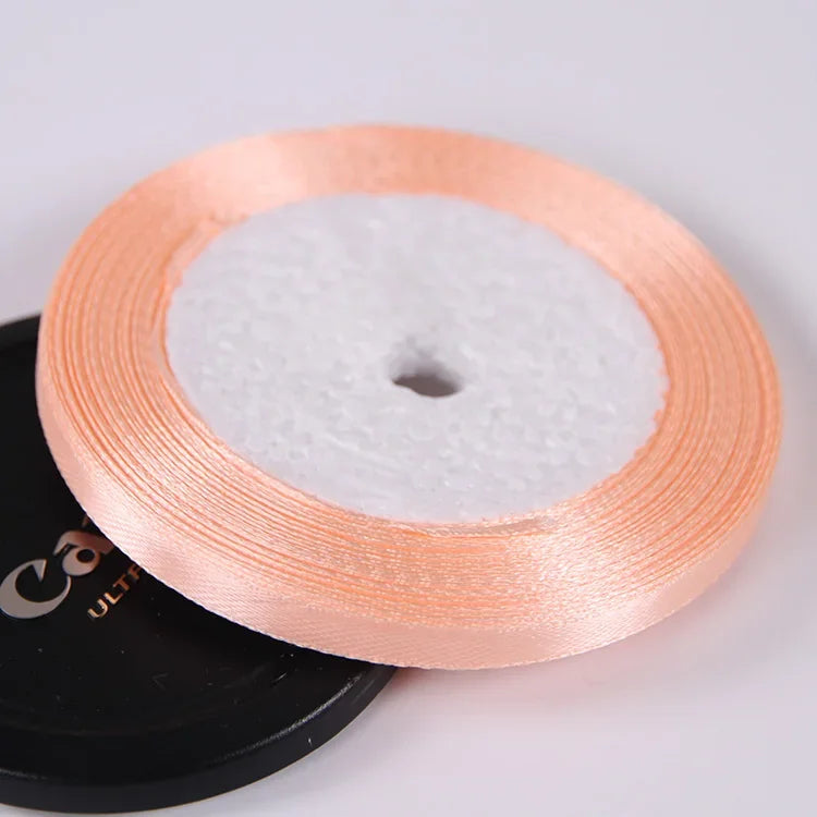 22 Meters/Roll 6mm Silk Satin Ribbons Christmas Halloween Birthday Party Gift Wrapping Ribbons DIY Handmade Crafts Material -
