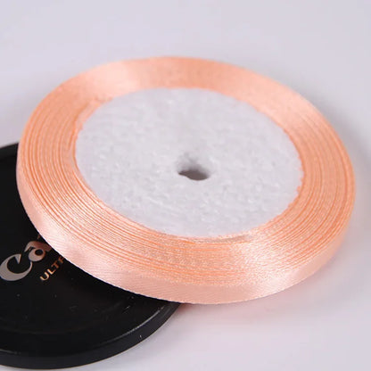 22 Meters/Roll 6mm Silk Satin Ribbons Christmas Halloween Birthday Party Gift Wrapping Ribbons DIY Handmade Crafts Material -