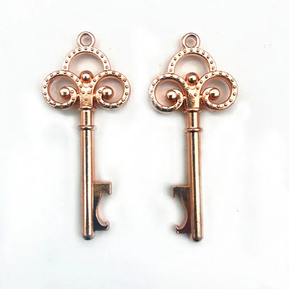 10pcs/lot DIY Wedding Souvenirs Party Gifts for Guests Mickey Rose Clover Skeleton Key Heart Horseshoe Beer Bottle Opener