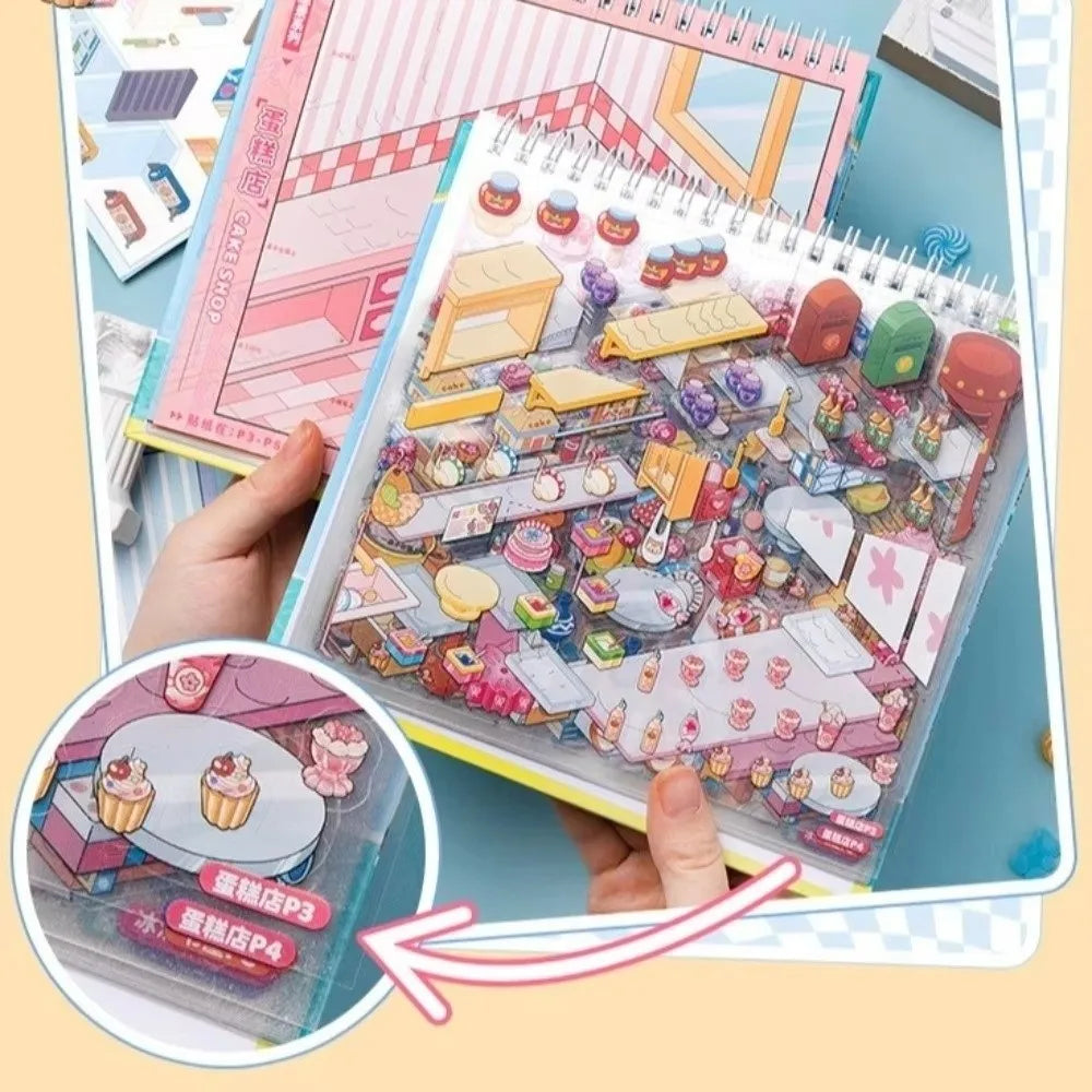 Store Code Goods Store Code Goods Series Sticker PET Material 3D Design Sticker Book Scene Collection DiY Cut Design
