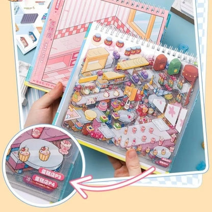 Store Code Goods Store Code Goods Series Sticker PET Material 3D Design Sticker Book Scene Collection DiY Cut Design