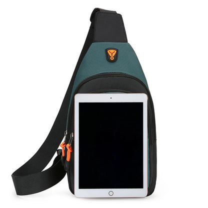 Men's Leisure Outdoor Hiking Bike Shoulder Bag, Waterproof Sports Crossbody Bag, Travel Backpack, Men's Chest Bag, Shoulder B