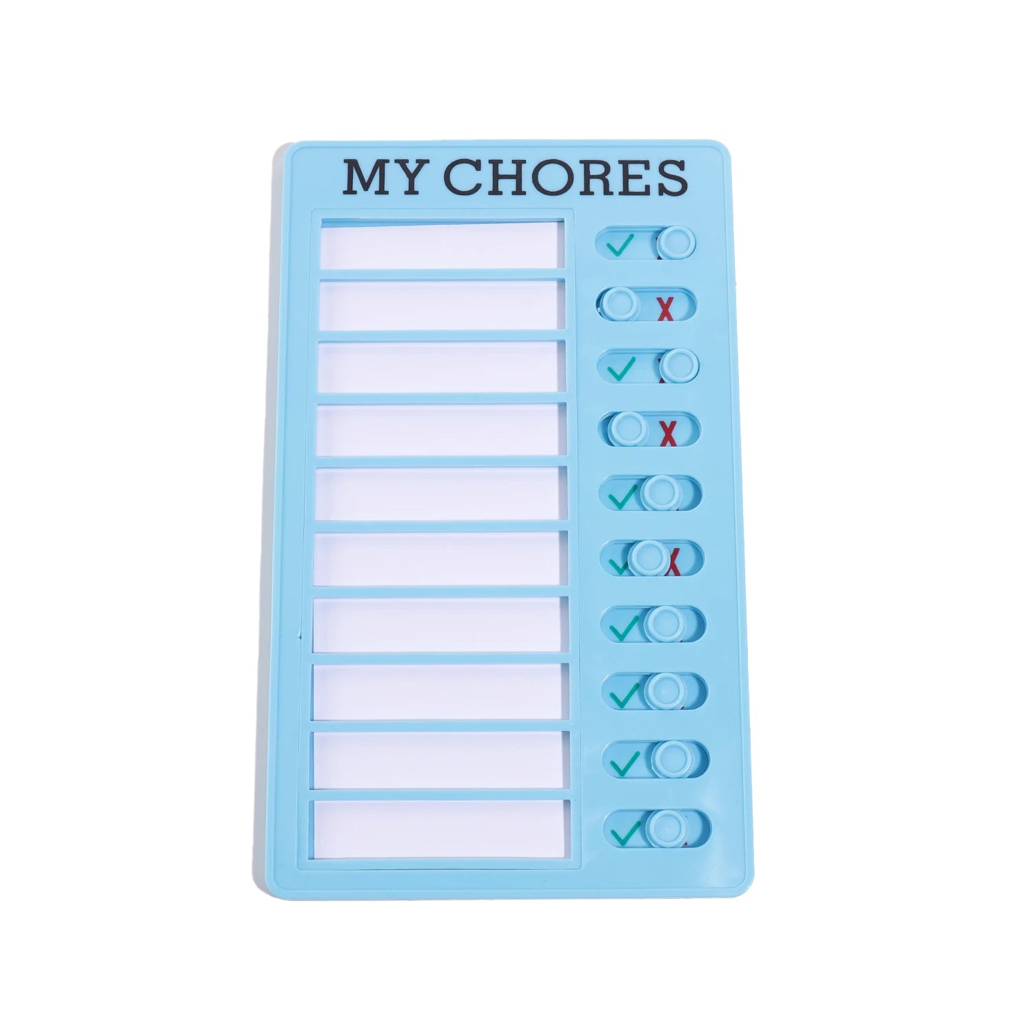 Self Discipline Checklist Board, Replaceable Plastic Chore Chart for Kids Adults, Summer Task Planner & Daily Habit Tracker -