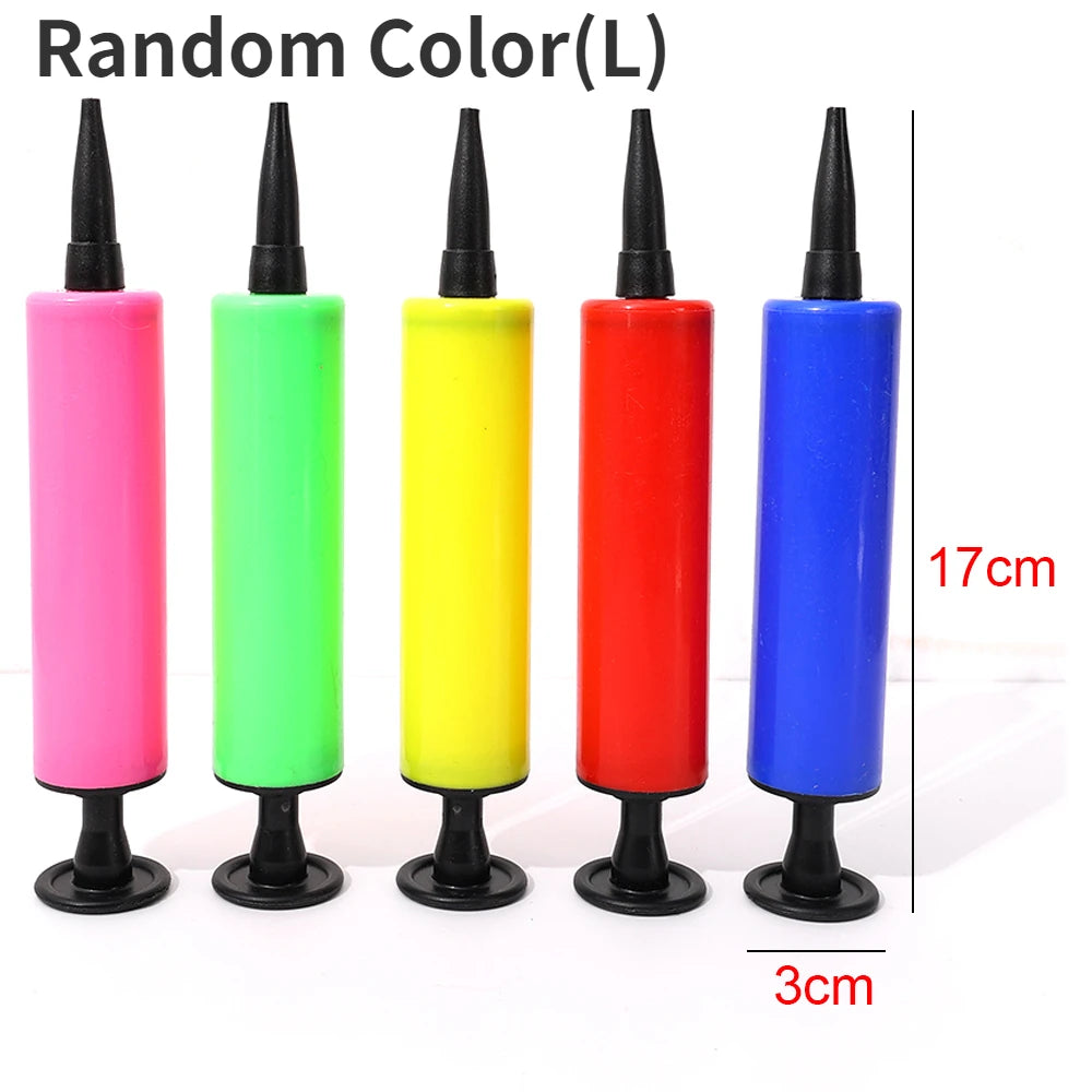 Hand Push Balloon Pump Plastic Balloon Inflater Air Pump Balloon Accessories Birthday Party Wedding Supplies Randomly Color -