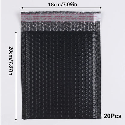 20Pcs Black Bubble Mailers Self Seal Mailing Envelopes Bags for Small Business Shipping and Packaging
