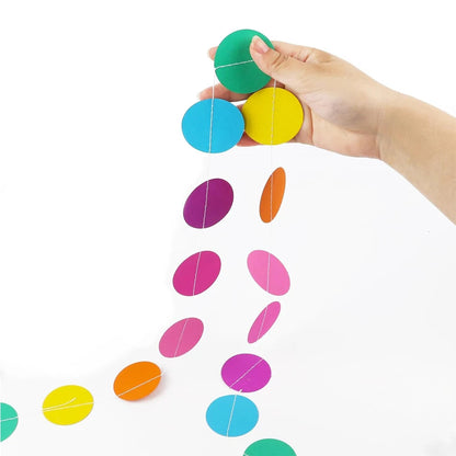 Colorful Round Birthday Banner Banners Wedding Banner for Party Home Wall Hanging Decoration Baby Shower Favors
