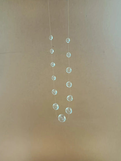 Clear Dewdrop Tassel Series Necklace Minimalist Drip Glue Beads Clavicle Chain Women Holiday Niche Trendy Jewelry