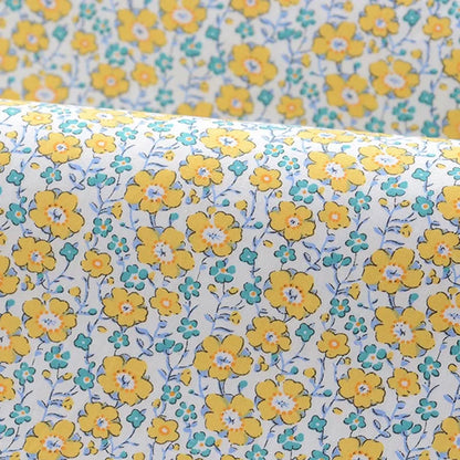 Floral Fabric Flower Cotton Printed Poplin Quilting Clothes Patchwork Muslin Sewing Accessories - J035