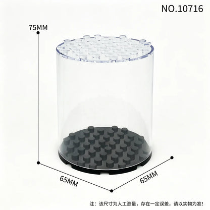 Compatible building block display box storage box building block doll collection step-by-step hand display - black