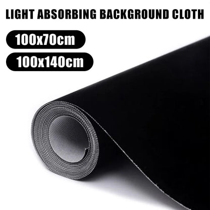 Black Background for Photography Photo Studio Light Absorb Cloth Non-reflective Collapsible Art Wall Screen Photography Props