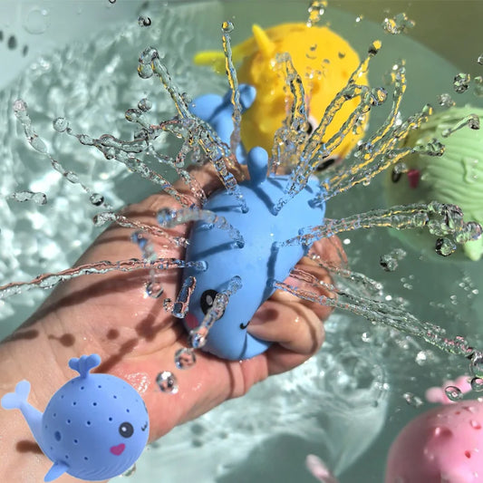 Baby Bath Toys Sponge Water Absorbing Whale Squeezing Stress Relief Toys Summer Swimming Play Water Toy for Children Squishy 