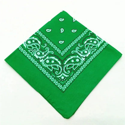 Unisex Men Women Bandana Hairband Cowboy Mens Biker Sports Headwear Wrist Hairwrap Single Sided Head Wrap Scarf Paisley - Gre