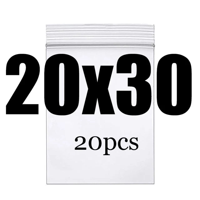 Clear Thick Zip Lock Ziplock Storage Bags Heavy-Duty Transparent Plastic Zip Package Small Jewelry Packing Reclosable Poly Po