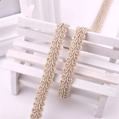 2 Yards Lace Trim Ribbon Centipede Braided Lace DIY Craft Sewing Accessories Wedding Decoration Fabric Curve Lace