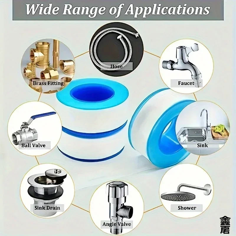 10 PCS Seal Tape Thread Seal Waterproof Leak Tape Duct Tape Plumbing Fitting Oil-Free Repair Tool Adhesives Sealants
