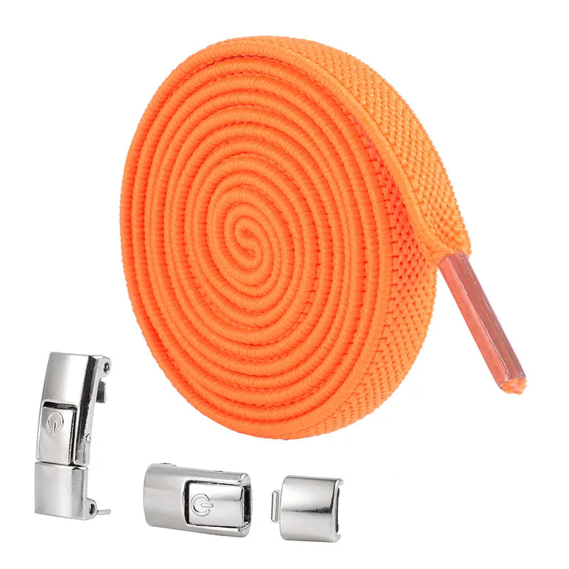 8MM No Tie Shoe Laces Press Lock Shoelaces Without Ties Elastic Laces Sneaker Kids Adult Widened Flat Shoelace for Shoes - or